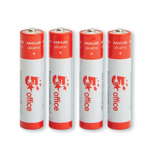 5 Star Office Batteries AAA [Pack 4] Ref MRBAT101