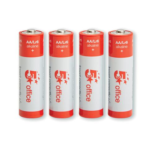 5 Star Office Batteries AA [Pack 4]