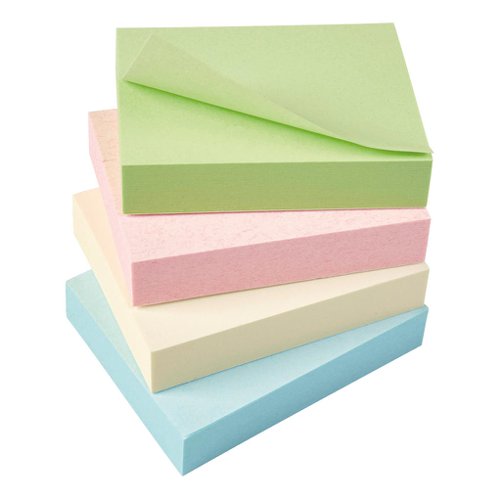 5 Star Eco Recycled Notes 38x51mm Re-Move Pastel [Pack 12]