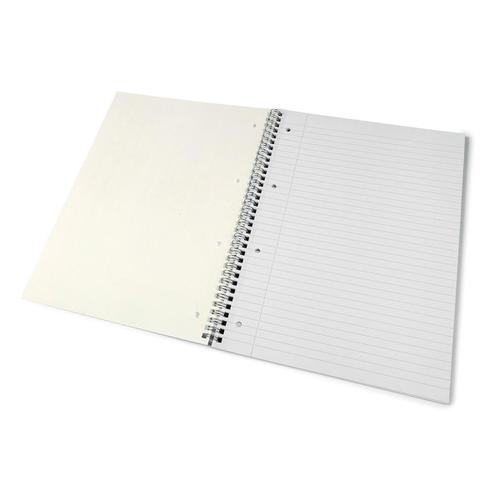 5 Star Eco Spiral Pad 70gsm Ruled Margin Perforated Punched 4 Holes 100pp A4+ [Pack 10] The OT Group