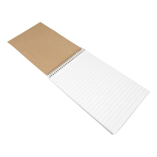 5 Star Eco Shorthand Pad Wirebound 70gsm Ruled 160pp 127x200mm Green & Buff [Pack 10]  938287