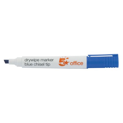 5 Star Office Drywipe Marker Xylene/Toluene-free Chisel Tip 2-5mm Line Wallet Assorted [Pack 4]