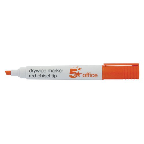 5 Star Office Drywipe Marker Xylene/Toluene-free Chisel Tip 2-5mm Line Wallet Assorted [Pack 4]