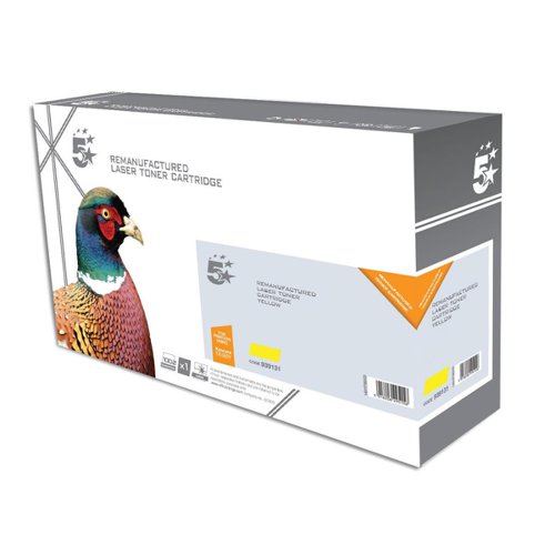 5 Star Office Reman Laser Toner Cartridge Page Life 2800pp Yellow [Kyocera 1T02KTANL0 Alternative]