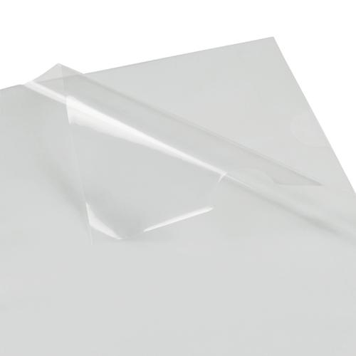 5 Star Office Folder Cut Flush Polypropylene Top and Side Opening 90 Micron A4 Glass Clear [Pack 100]  939177