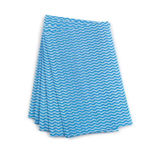 5 Star Facilities Wave Line Mid-weight Cleaning Cloth 40gsm W500xL300mm Blue [Pack 50] 939290 Buy online at Office 5Star or contact us Tel 01594 810081 for assistance