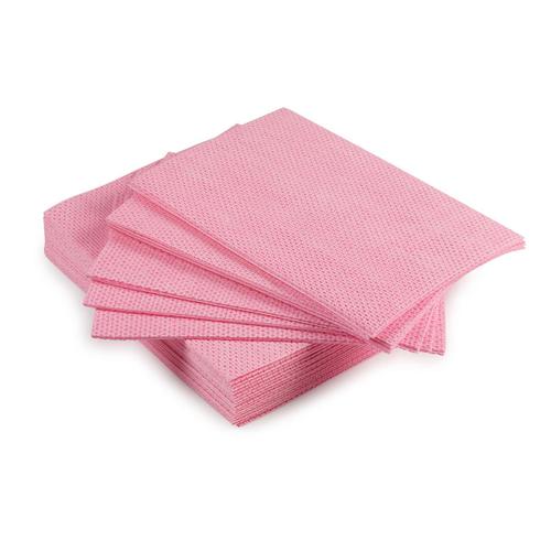 5 Star Facilities Cleaning Cloths Anti-microbial Heavy-duty 76gsm W500xL300mm Red [Pack 25]