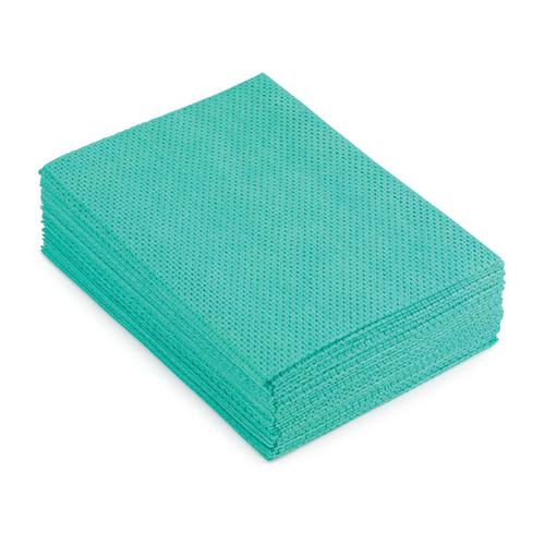 5 Star Facilities Cleaning Cloths Anti-microbial Heavy-duty 76gsm W500xL300mm Green [Pack 25]