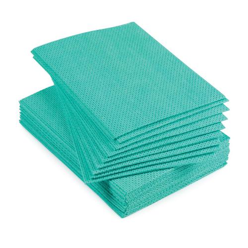 5 Star Facilities Cleaning Cloths Anti-microbial Heavy-duty 76gsm W500xL300mm Green [Pack 25] The OT Group