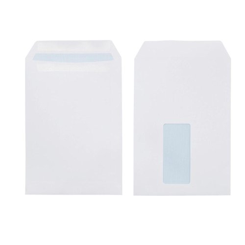 5 Star Office Envelopes PEFC Pocket Self Seal Window 90gsm C5 229x162mm White [Pack 500]