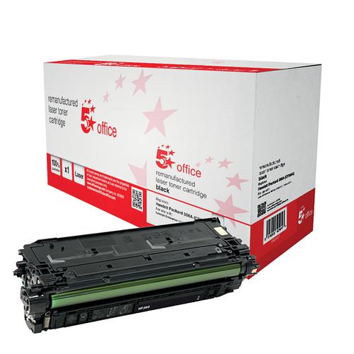 5 Star Office Remanufactured Laser Toner Cartridge Page Life 6000pp Black [HP 508A CF360A Alternative] Spicers