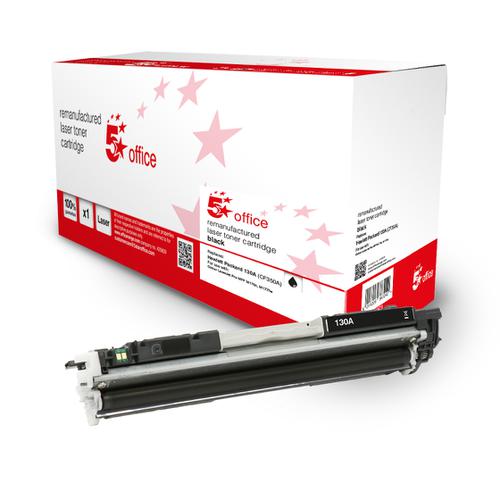 5 Star Office Remanufactured Toner Cartridge Page Life Black 1300pp [HP 130A CF350A Alternative]