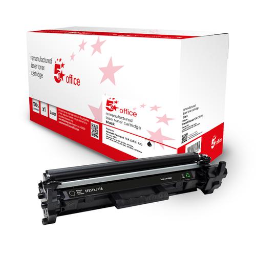 5 Star Office Remanufactured Toner Cartridge Page Life Black 1600pp [HP 17A CF217A Alternative] Spicers