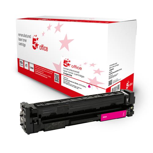 5 Star Office Remanufactured Toner Cartridge Page Life Magenta 1300pp [HP 203A CF543A Alternative]