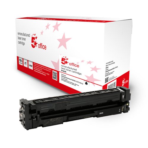 5 Star Office Remanufactured Toner Cartridge Page Life Black 3200pp [HP 203X CF540X Alternative]