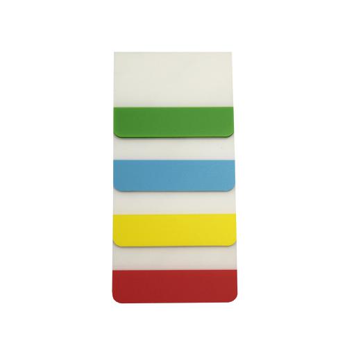 5 Star Filing Tabs 4 Neon Assorted Colours Red Yellow Blue & Green 38x51mm [Pack 5]