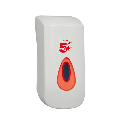 5 Star Facilities Large Foam Soap Dispenser W115xD115xH250mm 0.9 Litre