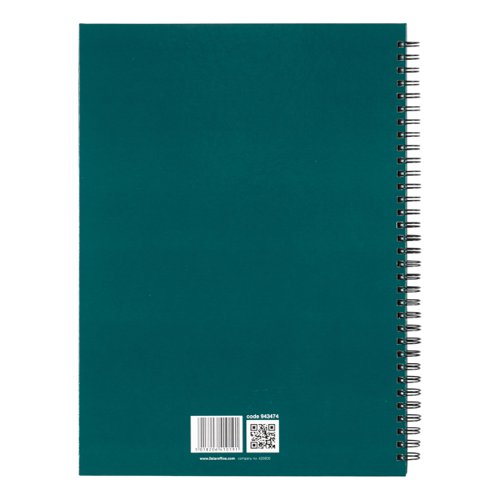 5 Star Office Twinbound Hardback A4 140Pg Teal Ref 943474 [Pack 5]