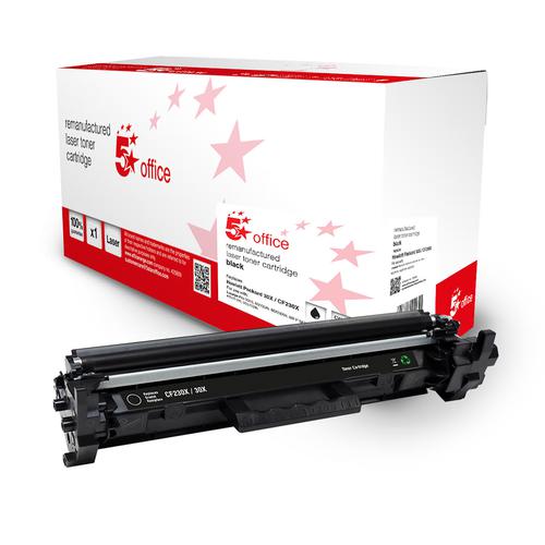 5 Star Office Remanufactured Toner Cartridge High Yield 3500pp Black [HP 30X Alternative CF230X]