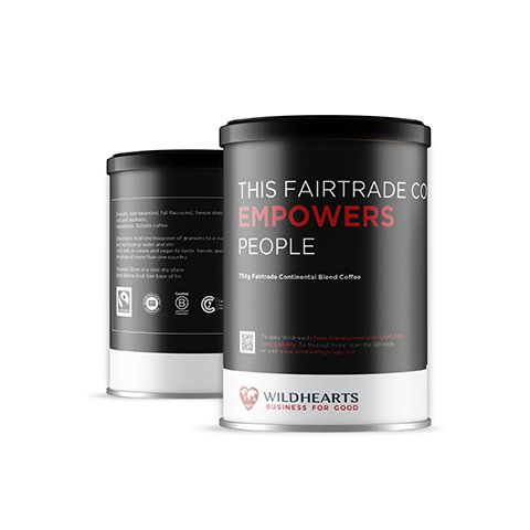 WildHearts Fairtrade Arabica Instant Coffee 750g Tin [Pack 750g] 944916 Buy online at Office 5Star or contact us Tel 01594 810081 for assistance