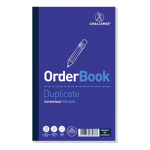 Challenge Duplicate Book Carbonless Order Book 100 Sets 210x130mm Ref 100080400 [Pack 5] Hamelin