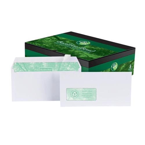 Basildon Bond Envelopes Recycled Wallet P&S Window 120gsm DL White Ref A80117 [Pack 500] Bong UK Ltd