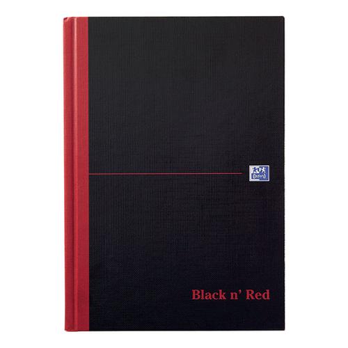 Black n Red Book Casebound 90gsm Single Cash 192pp A5 Ref 100080414 [Pack 5] Hamelin