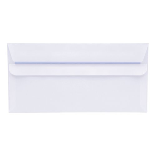 5 Star Office Envelopes PEFC Wallet Self Seal 80gsm DL 220x110mm White [Pack 1000]