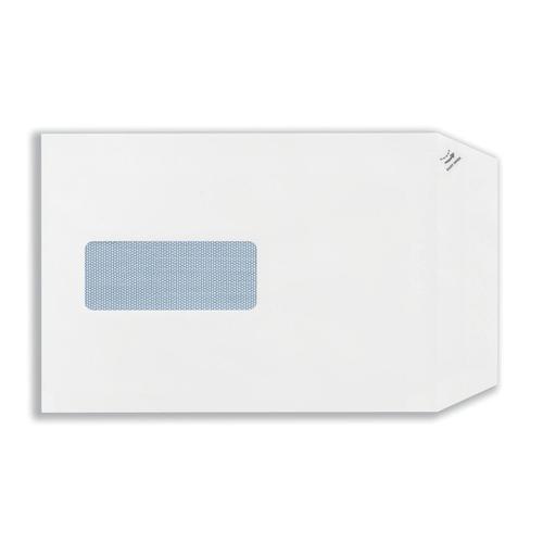 Plus Fabric Envelopes PEFC Pocket Self Seal Window 120gsm C5 229x162mm White Ref C26870 [Pack 500]