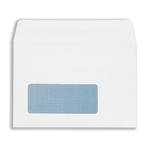 Plus Fabric Envelopes PEFC Wallet Self Seal Window 120gsm C6 114x162mm White Ref F22670 [Pack 500]