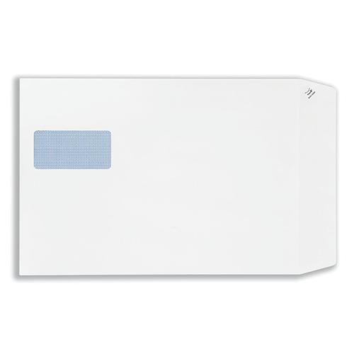 Plus Fabric Envelopes PEFC Pocket Peel & Seal Hrzntal Wdw 120gsm C4 324x229mm White Ref F28749 [Pack 250] Bong UK Ltd
