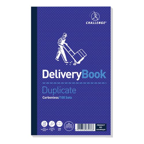 Challenge Duplicate Book Carbonless Delivery Book 100 Sets 210x130mm Ref 100080470 [Pack 5]
