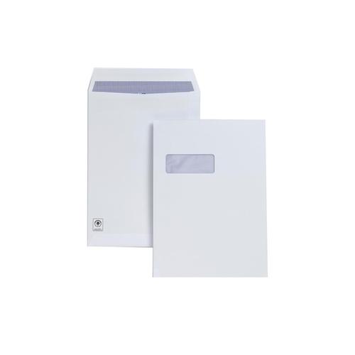Plus Fabric Envelopes PEFC Pocket Self Seal Window 120gsm C4 324x229mm White Ref H27070 [Pack 250] Bong UK Ltd