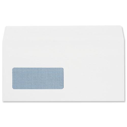Plus Fabric Envelopes PEFC Wallet Self Seal Window 120gsm DL 220x110mm White Ref J22370 [Pack 500]  315515