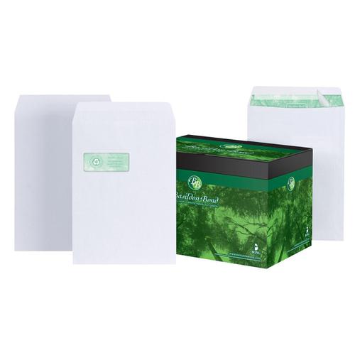 Basildon Bond Envelopes FSC Recycled Pocket P&S Window 120gsm C4 White Ref K80121 [Pack 250] Bong UK Ltd