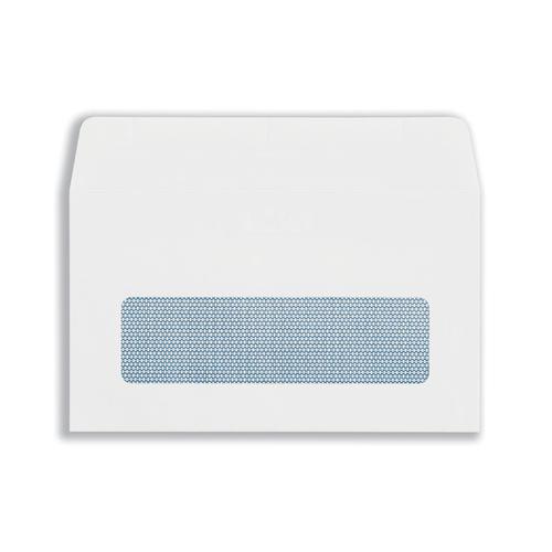 Plus Fabric Envelopes PEFC Wallet Self Seal Window 120gsm 89x152mm White Ref L22070 [Pack 500]