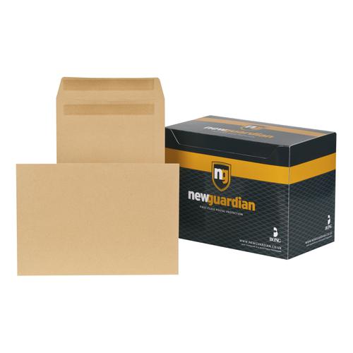 New Guardian Envelopes Pocket Self Seal 130gsm C4 324x229mm Manilla Ref L26303 [Pack 250] Bong UK Ltd