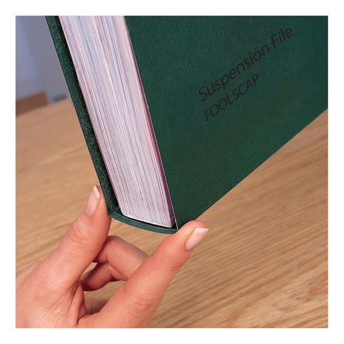Rexel Crystalfile Classic Suspension File Wide-base 50mm 230gsm Foolscap Green Ref 71750 [Pack 50] ACCO Brands