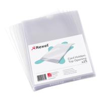 Rexel Clear Card Holder Nyrex Open on Short Edge 203x127mm Ref 12050 [Pack 25]