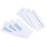 5 Star Value Envelopes Wallet Press Seal Window 90gsm DL 110x220mm White [Pack 1000]