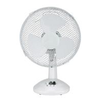 5 Star Facilities Desk Fan 9 Inch 90deg Oscillating with Tilt & Lock 2-Speed H320mm w/Cable 1.25m White