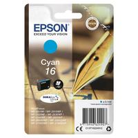 Epson 16 Inkjet Cartridge Pen & Crossword Page Life 165pp 3.3ml Cyan Ref C13T16224012