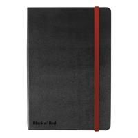Black By Black n Red Business Journal Hard Cover Ruled and Numbered 144pp A6 Ref 400033672