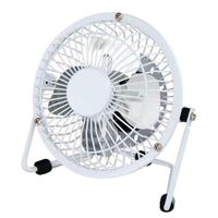 5 Star Facilities Desk Fan 4 Inch with Tilt USB 2.0 Interface 180deg Adjustable H145mm w/Cable 1m White