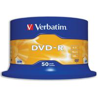 Verbatim DVD-R 4.7GB 16X Spindle Ref 43548 [Pack 50]