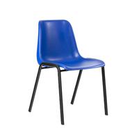 Trexus Visitor Chair Stackable Pre-assembled Polypropylene Blue Ref 134581