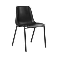 Trexus Visitor Chair Stackable Pre-assembled Polypropylene Black Ref 134583