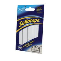 Sellotape Sticky Fixers Outdoor Double-sided Weather-resistant 20x20mm 48 Pads Ref 1445421 [Pack 12]