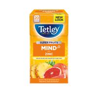 Tetley Super Green Tea MIND Zinc Exotic Fruit Infusion with Pineapple and Grapefruit Ref 4621A [Pack 20]