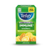 Tetley Super Green Tea IMMUNE Lemon Honey with Vitamin C Ref 4619A [Pack 20]